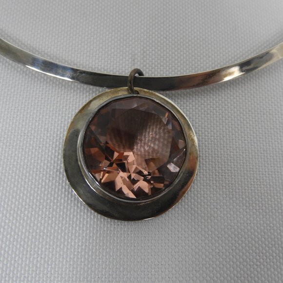 L718 Stamped 925 Silver Choker with 3 interchangeable Pendants - Picture 3 of 15